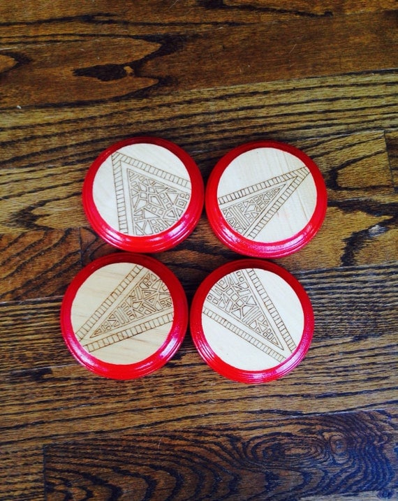 DISC GOLF MINI Marker Original design on wood. Hand painted