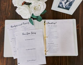 Printable Wedding Planner PDF, Wedding Checklist, Bride Planner, Wedding Checklists, Planner, Wedding Calendar, Wedding Organizer
