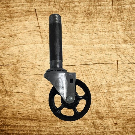 4 inch Vintage Swivel Caster with Threaded Pipe Stem