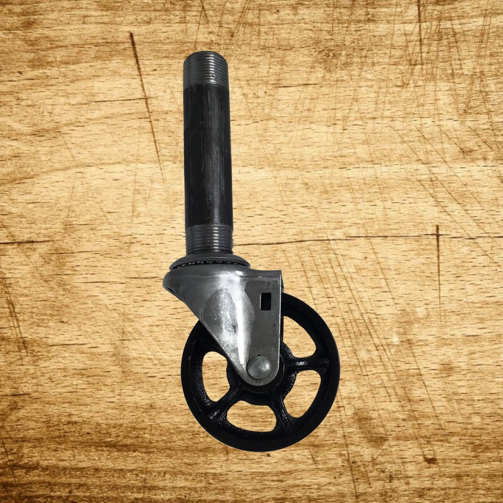 4 inch Vintage Swivel Caster with Threaded Pipe Stem