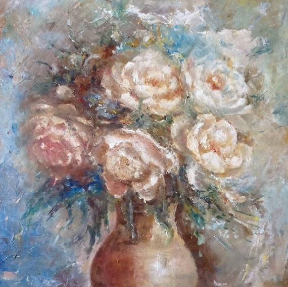 Original painting Oil Floral Painting-Flowers Original