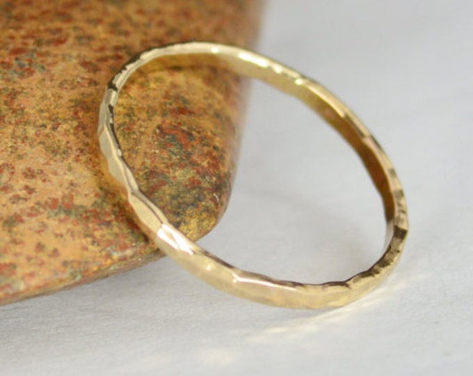 Classic Solid 14k Gold Stacking Ring, Gold Band, Gold Ring, Solid Gold Ring, 14k Gold Ring, Real Gold Ring, Yellow, Band, Yellow Gold