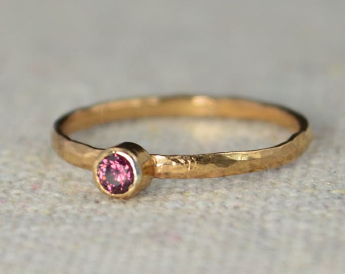 Classic Rose Gold Filled Alexandrite Ring, solitaire, solitaire ring, rose gold filled, June Birthstone, Mothers Ring, gold band, band