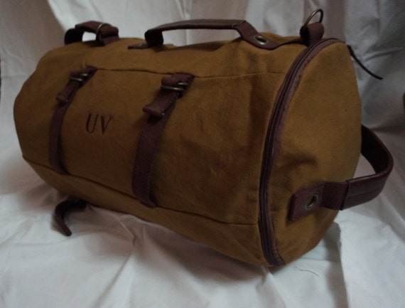 Personalized Canvas Duffel Bag Groomsmen Gift by SandyWatersStore