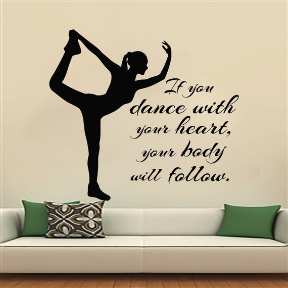 Quotes Wall Decals Dance Art Vinyl Decal Dancing by CozyDecal