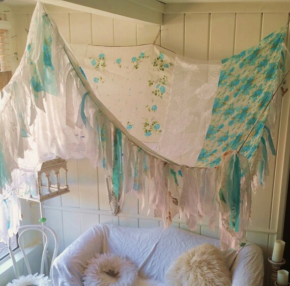 Boho Bed canopy Shabby Chic nursery wedding Bohemian by HippieWild