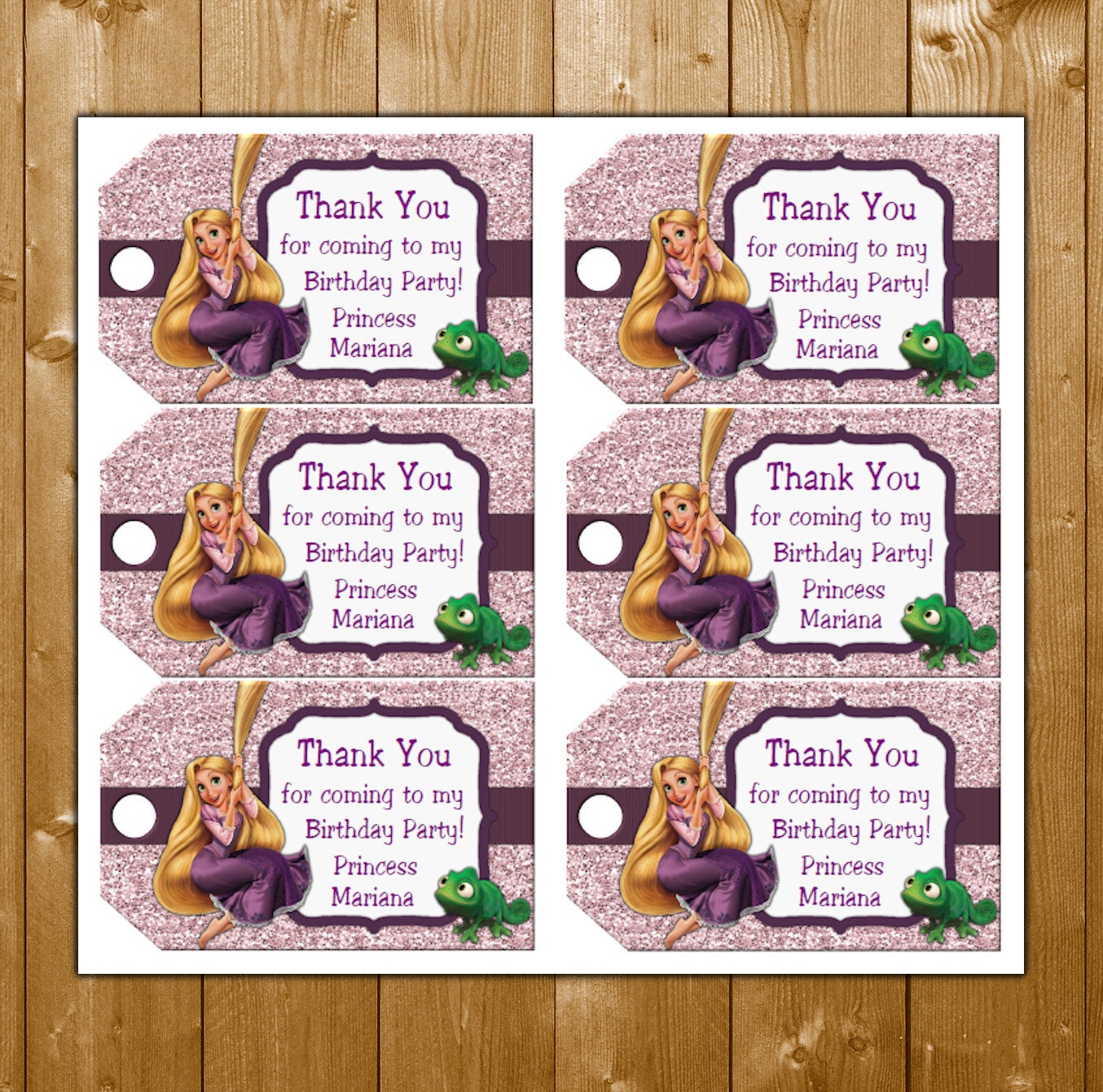 Tangled Favor Tags Rapunzel Birthday Party Favor Tags Disney