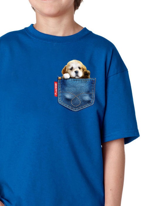 dog in a pocket t shirt