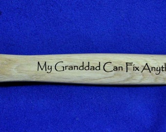 Gift For Grandpa ~ Grandpa Birthday ~ Engraved Hammer ~ Grandfather Gift ~ Personalized Hammer ~ Custom Gifts ~ Gifts For Guys ~ Dad Gifts