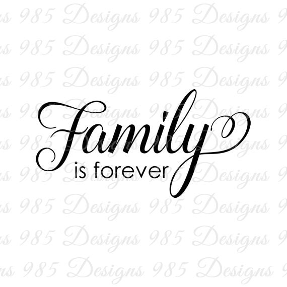 Download Family is Forever Script Word SVG for Cricut and Silhouette