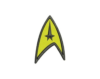 Star Trek Logo Machine Embroidery Design 5 Size - INSTANT DOWNLOAD