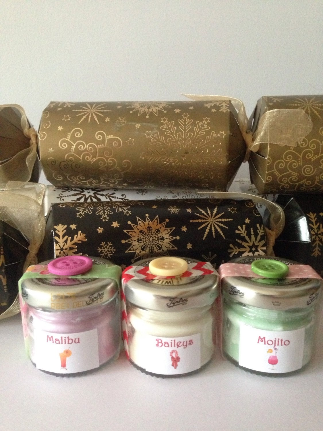 Christmas Crackers Adult Crackers Boozy mini candles liquor