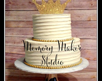 Crown Cake topper IN STOCK, Gold Crown Cake Topper, Gold glitter crown cake topper, Silver crown cake topper, Princess cake topper, Prince
