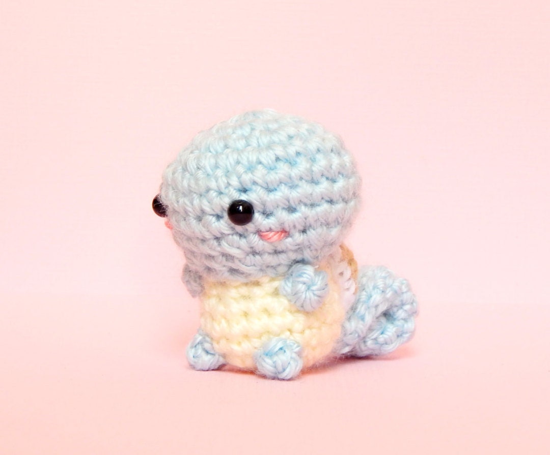 Mini Squirtle Amigurumi Keychain Squirtle by BubblyTeaShop