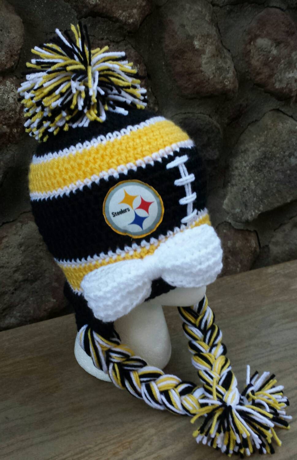 Pittsburgh Steelers Inspired Crochet Hat Steelers Beanie