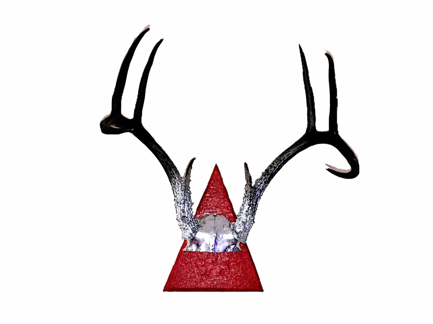 Authentic Deer Antlers Chrome to Black Fade