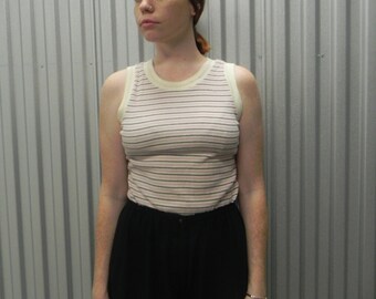 New Fast Pastel Striped Tank Top