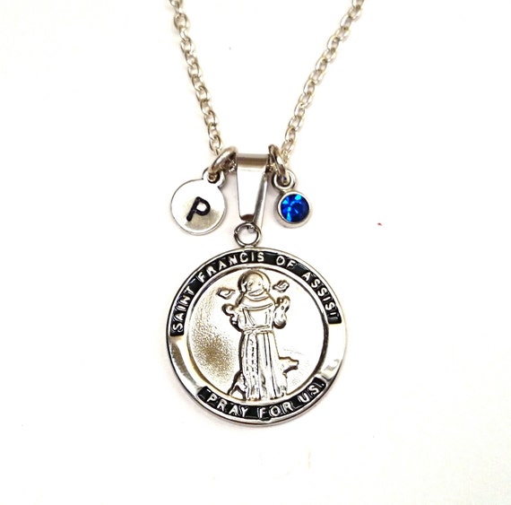 St Francis of Assisi Necklace St Francis by GustavsDachshundShop