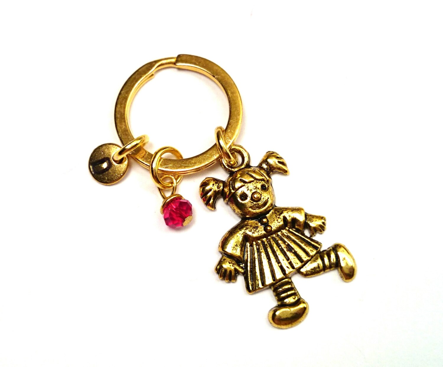 Little Girl Keychain Custom Keychain by
