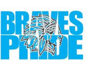 Braves Knockout SVG File, DXF, Cricut Download, Braves Svg, School Pride Dxf, Knockout Svg, Silhouette Dxf Download File