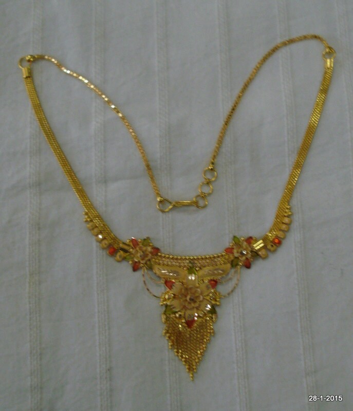 vintage antique 22kt gold necklace choker traditional jewelry