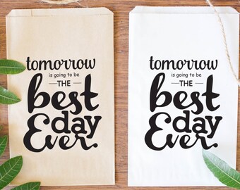 Wedding Rehearsal Favor Bags, Custom Candy Bags, Personalized Wedding Candy Bags- BWE-100