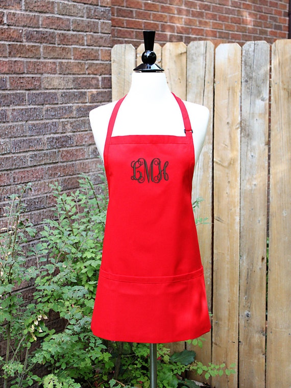 Custom Monogram Apron Personalized Apron By Stsstitching On Etsy 5754