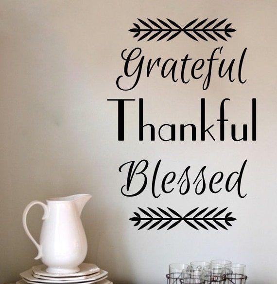 Download Grateful Thankful Blessed Vinyl Letters Blessed Wall Decor