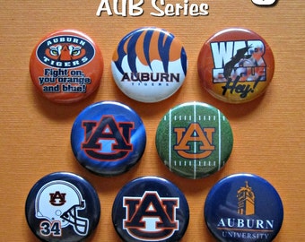Auburn University, 1 1/4" Pin-back Button -- Single Button or Complete Set