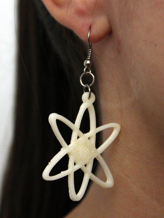 Atom Science Earrings Glowinthedark Chemistry by SciChic