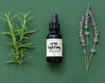 Organic Acne Fighting Facial Serum - Acne Treatment - Organic Acne Serum - Organic Face Oil - Vegan Face Oil