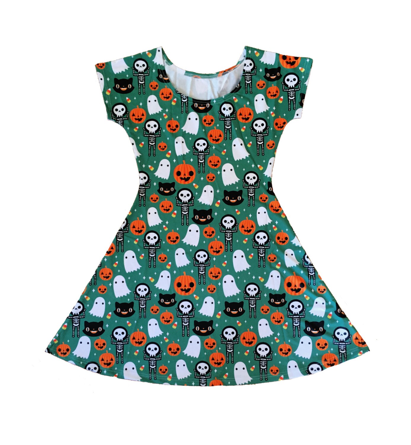 Halloween Skater Fit and Flare Dress Size S3X Ghost