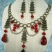 Mystic Asian Temples in Mookalite and Red Jade - An Inspired Necklace Set