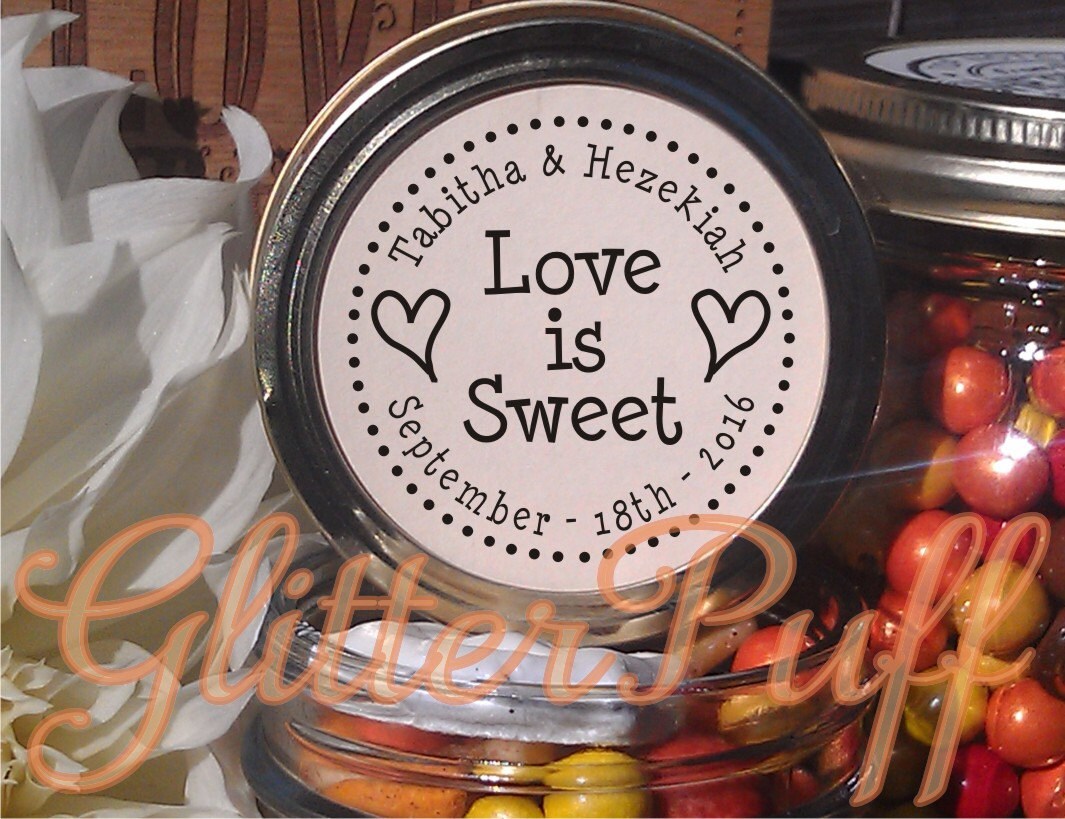 Wedding Rubber Stamp LOVE is SWEET Stamp Candy Cookie