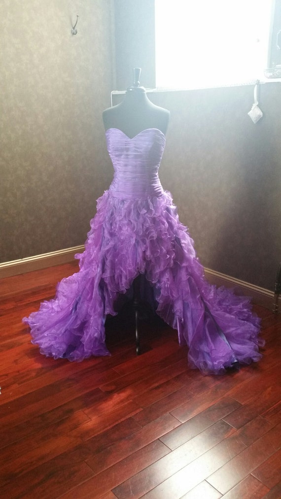 Purple Wedding Dress High Low READY TO SHIP