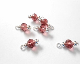 Amethyst Faceted Rondelle Dangle Beads