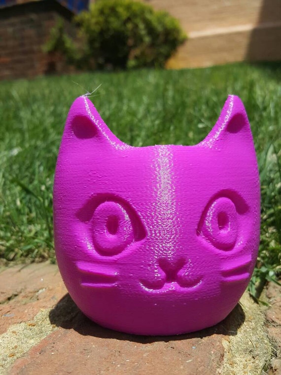 Items similar to Cute Cat  3D  Printed  Cat  Planter on Etsy