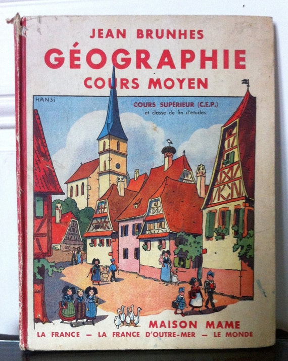 French school book. Vintage French geography by MaBelleMaison