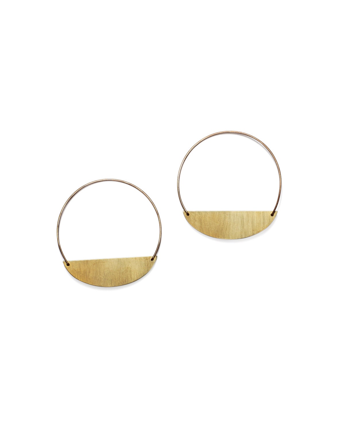 emprise hoops / geometric hoops / semi circle charm hoop