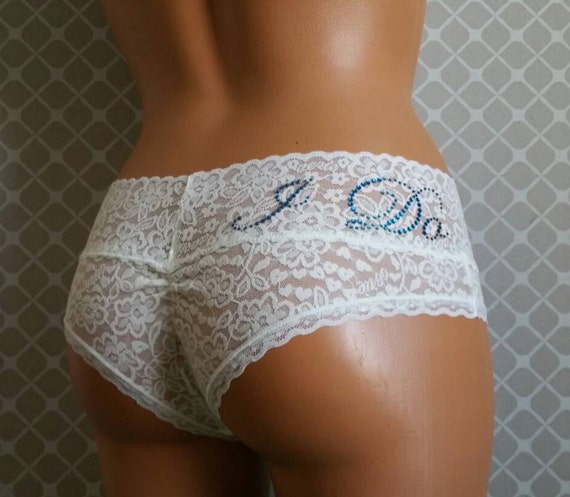 Bridal Panties Ivory Lace Cutie Booty Cheeky By Bluintimates