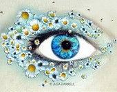 Wall Art, Eye Print, Gift For Women, Flower Wall Decor, Large Wall Art Print, Surreal, Nature Photography, Blue Wall Art, Science Art Wall Art, Eye Print, Gift For Women, Flower Wall Decor, Large Wall Art Print, Surreal, Nature Photography, Blue Wall Art, Science Art