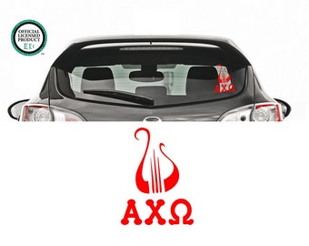 Alpha Chi Omega Decal - Alpha Chi Omega Lyre - Vinyl Decal - Alpha Chi Omega Car Decal - Alpha Chi Omega - Car Decal - Greek Car Decal