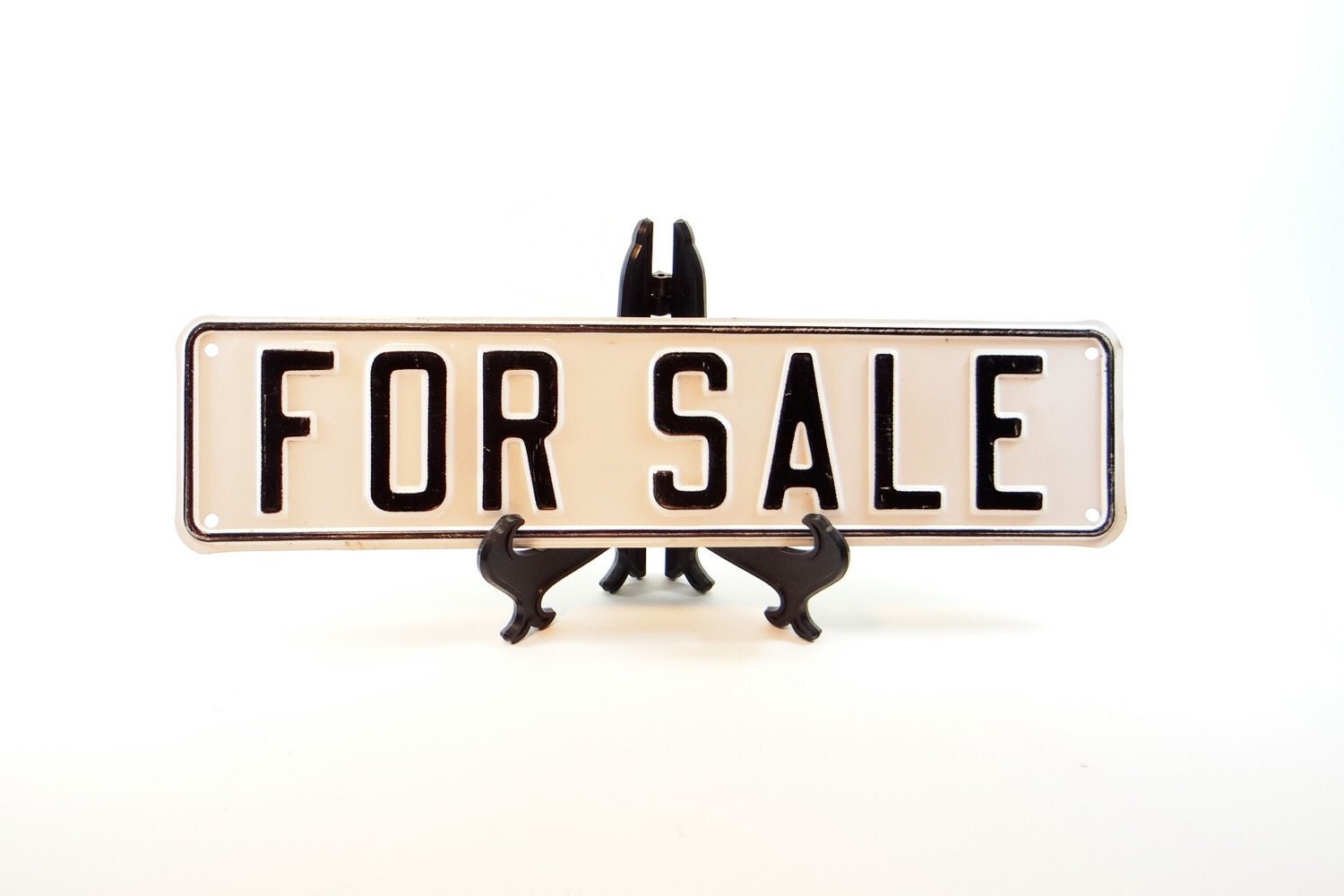 Vintage Metal For Sale Sign Porcelain Embossed For Sale