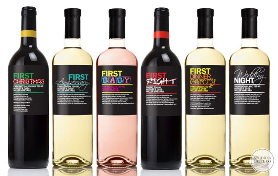 First Milestone Wine Bottle Labels 