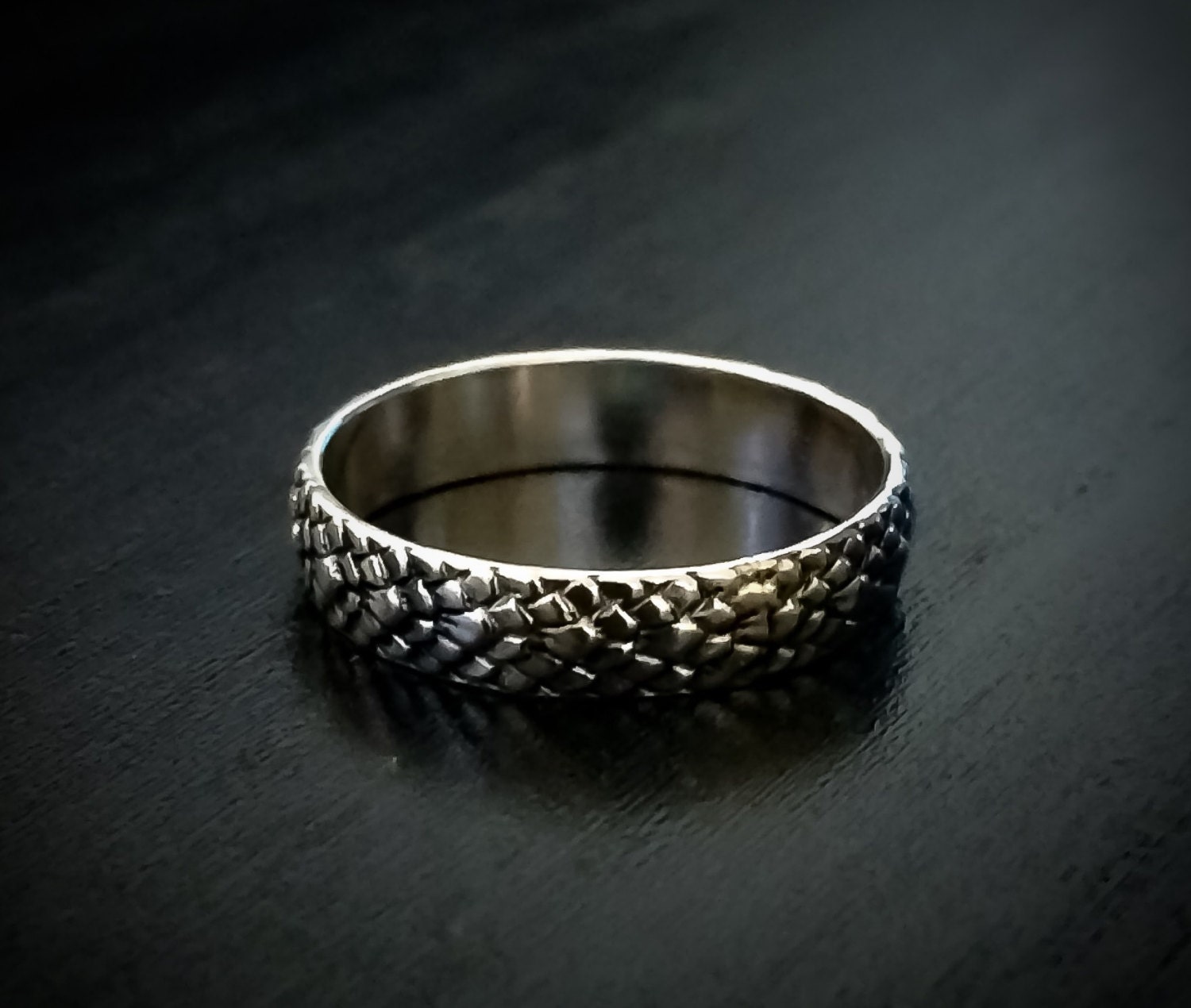 Silver Ring Dragon Scale Ring Dragon Ring Sterling Silver