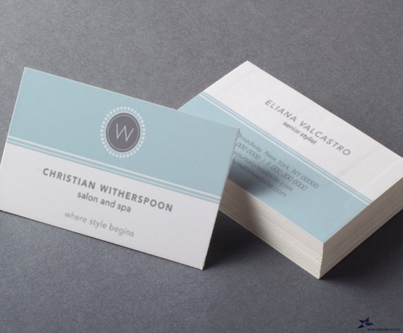 Modern Monogram Aesthetic Business Card, Choose from any color from our