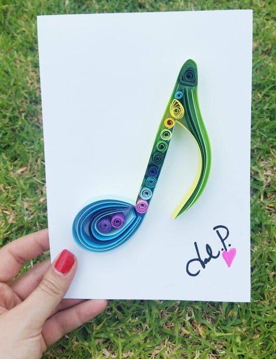 Quilling Paper Art Music Note Blues