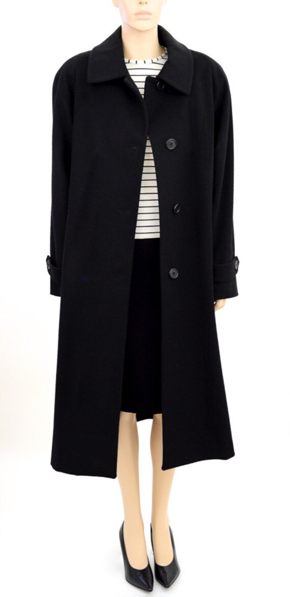 Vintage Coats Jones New York Black Wool Swing by HudsonFlowVintage