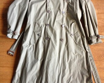 Olive Drab Long Military Trench Coat Polo Ralph Lauren