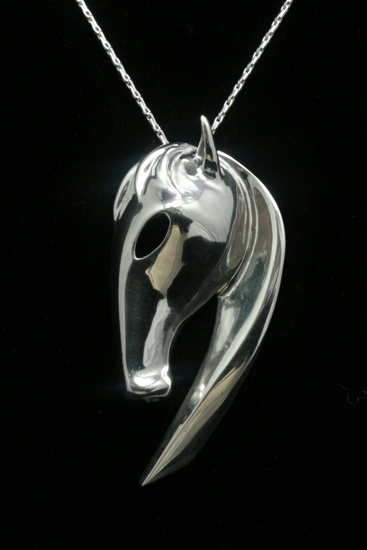Silver Hallmarked Horse Pendant Necklace Silver Hallmarked Horse Pendant Necklace